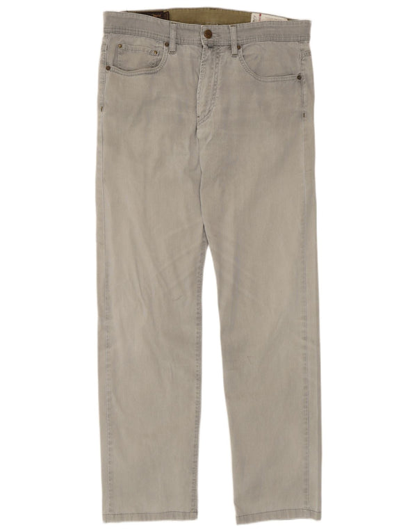 Pantaloni casual dritti da uomo Marlboro Classics W32 L30 cotone grigio