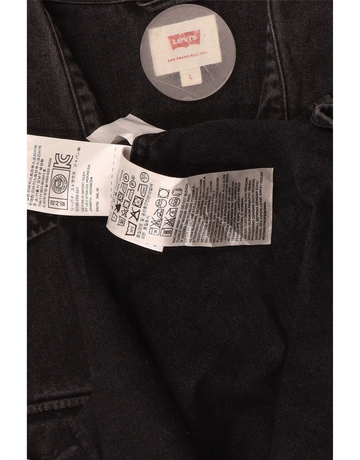 LEVI'S Camicia di jeans da uomo grande in cotone grigio