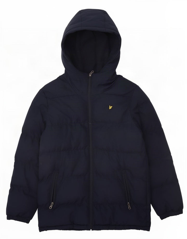 Giacca imbottita con cappuccio Lyle & Scott da ragazzo 15-16 anni in poliestere blu navy