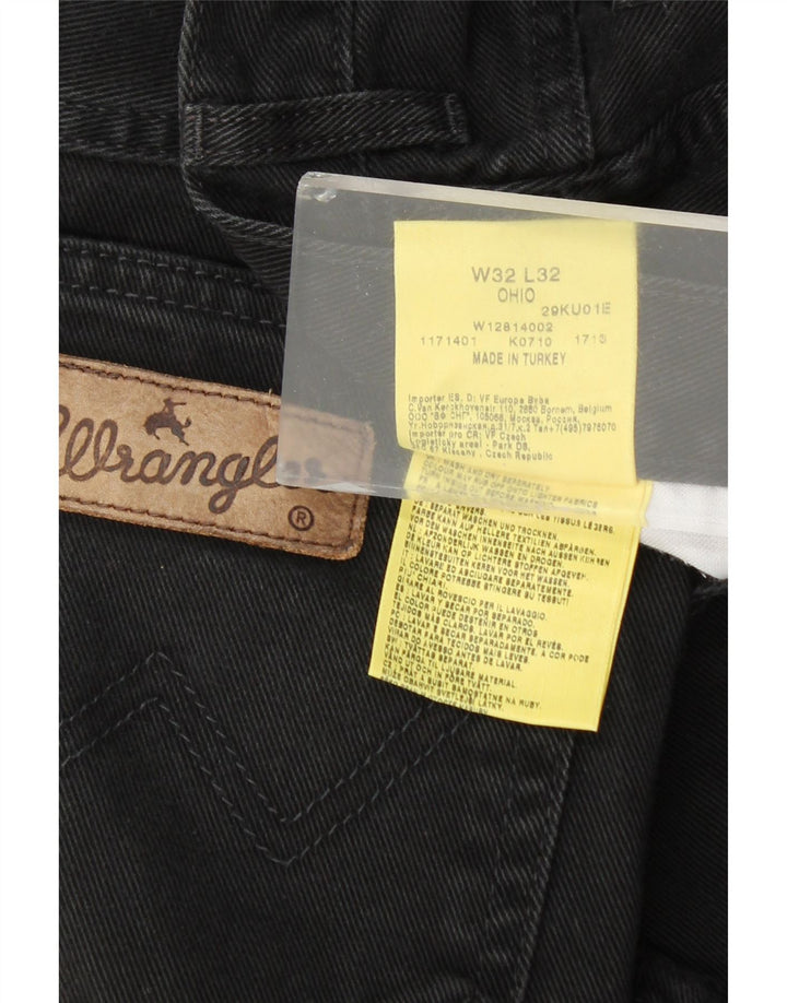 Jeans dritti da uomo Ohio WRANGLER W32 L32 cotone nero