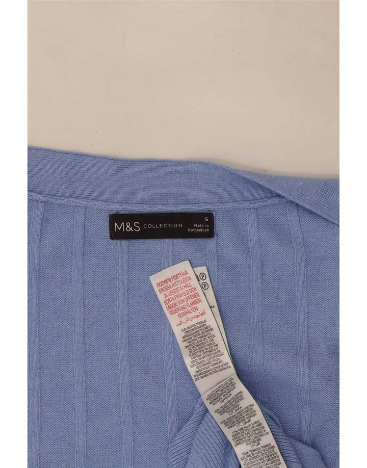 Maglione cardigan aperto oversize da donna Marks & Spencer UK 10 piccolo blu