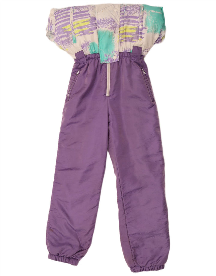 Tuta da sci da donna Golden Team IT 44 Poliammide color block viola medio