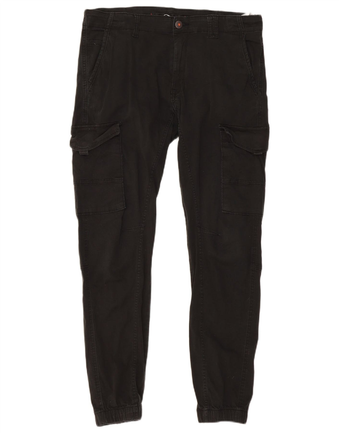 JACK & JONES Pantaloni cargo da jogging da uomo W34 L30 in cotone nero