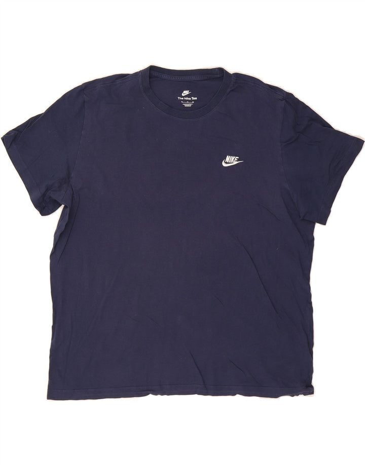 NIKE Mens T-Shirt Top XL Navy Blue Cotton Vintage Nike and Second-Hand Nike from Messina Hembry 