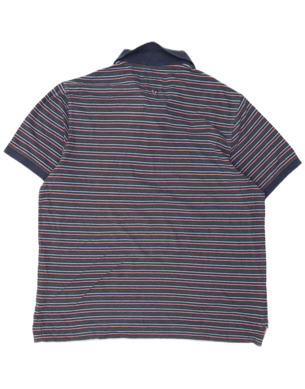 Polo da uomo FAT FACE XL in cotone a righe blu navy