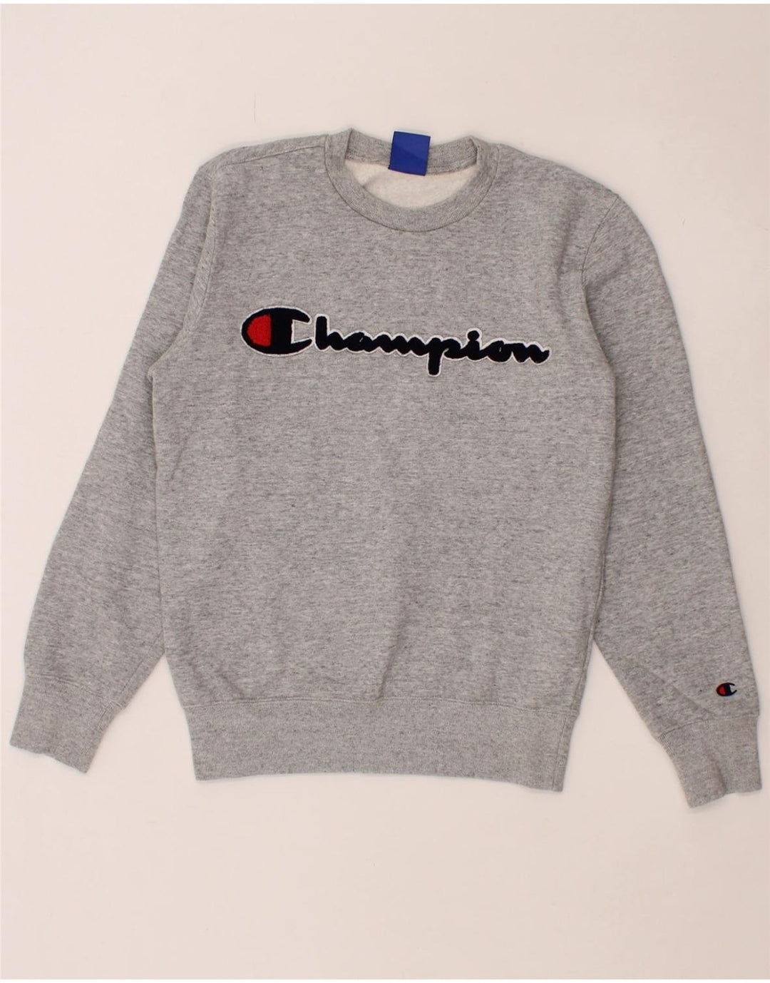 CHAMPION Mens Graphic Sweatshirt Jumper XS Grey Vintage Champion and Second-Hand Champion from Messina Hembry 