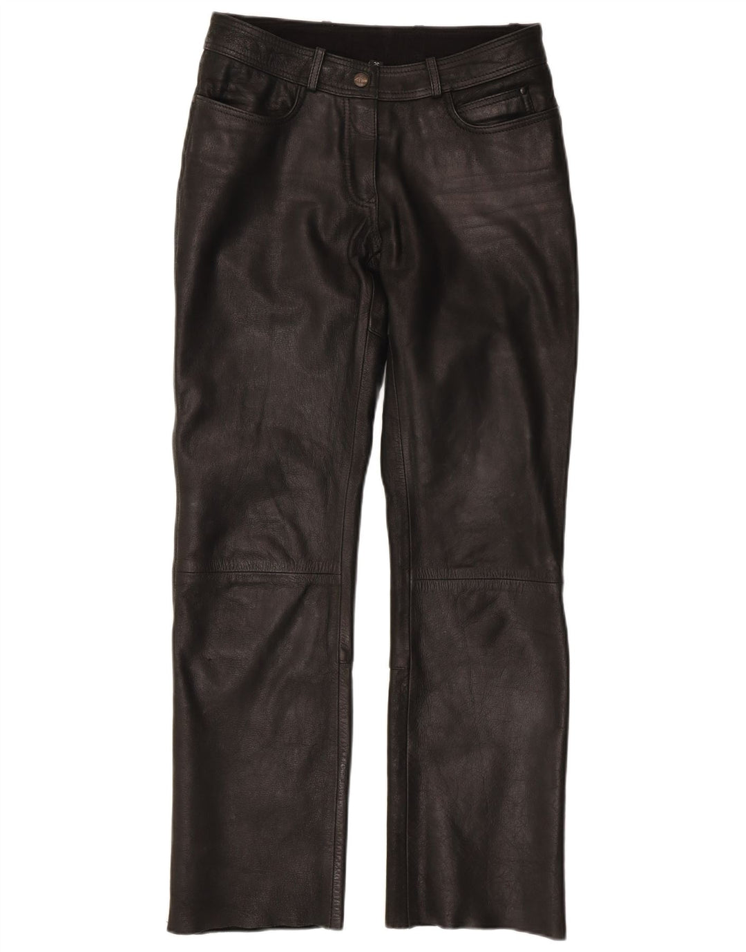 HIGHWAY 1 Pantaloni dritti da donna EU 36 Small W28 L29 Pelle nera