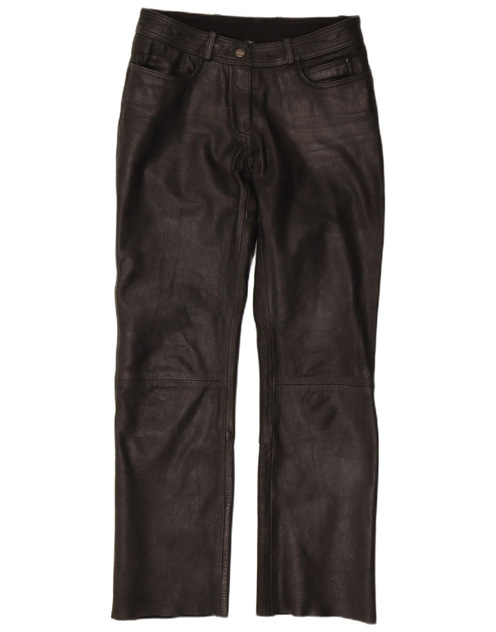 HIGHWAY 1 Pantaloni dritti da donna EU 36 Small W28 L29 Pelle nera