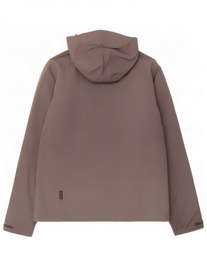 Giacca a vento con cappuccio da uomo Jack Wolfskin UK 36/38 Poliestere grigio medio