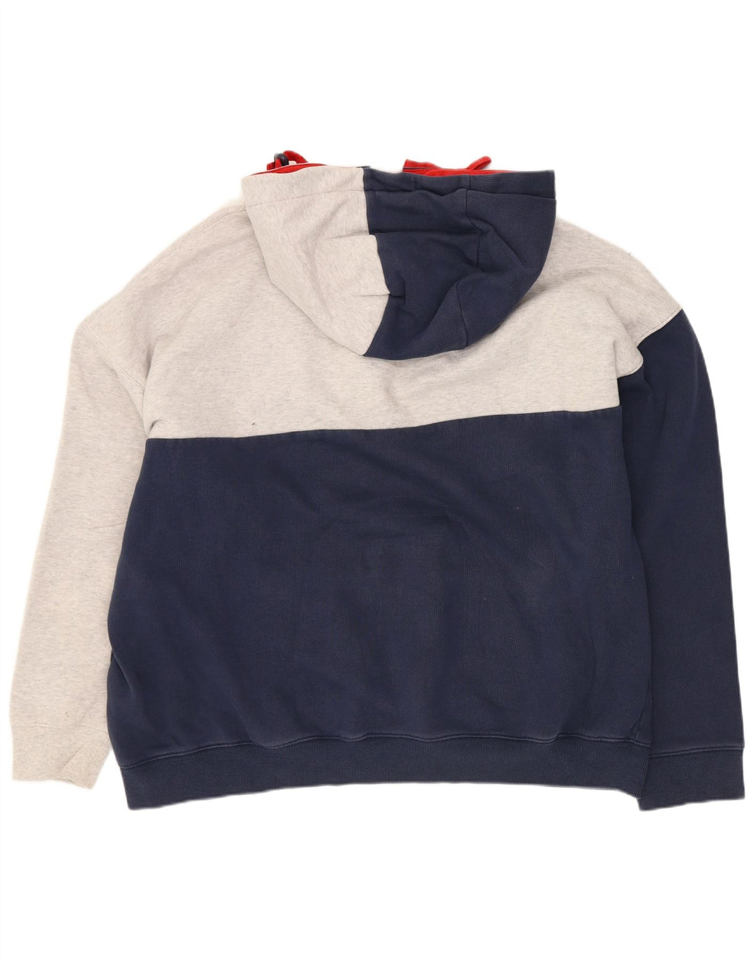 Maglione con cappuccio da uomo Tommy Hilfiger con collo abbottonato, colore blu navy medio