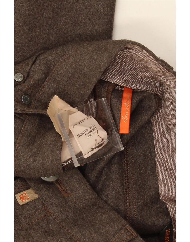 CORNELIANI Pantaloni Casual Dritti Uomo W36 L28 Lana Marrone