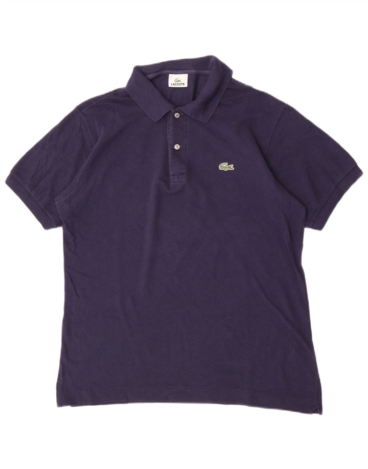 Polo da uomo Lacoste taglia 4 media in cotone blu navy
