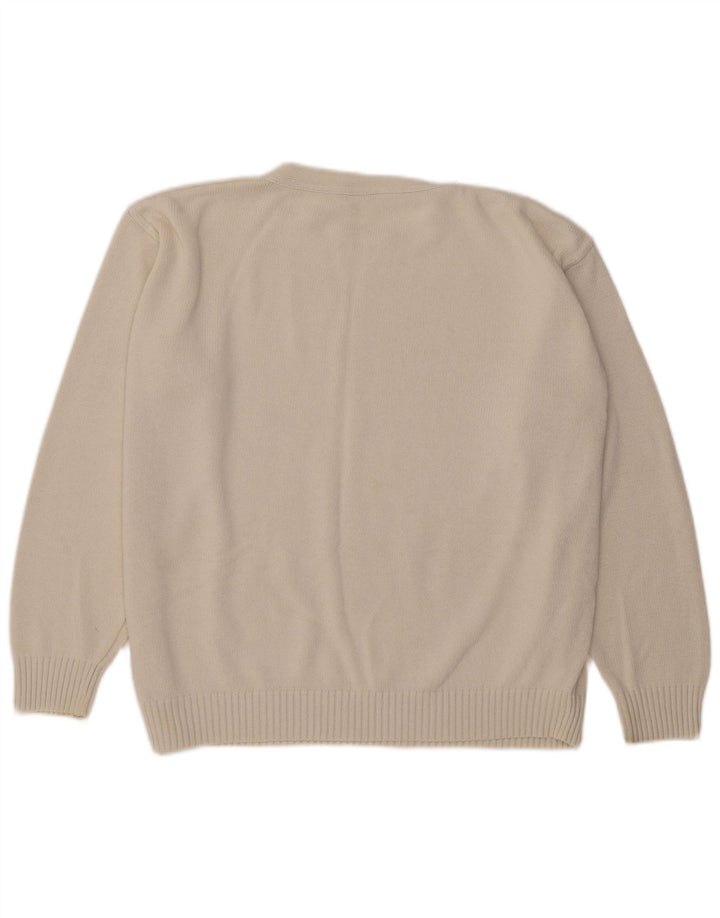 Maglione maglione girocollo con grafica da donna Rosner IT 54 3XL bianco sporco