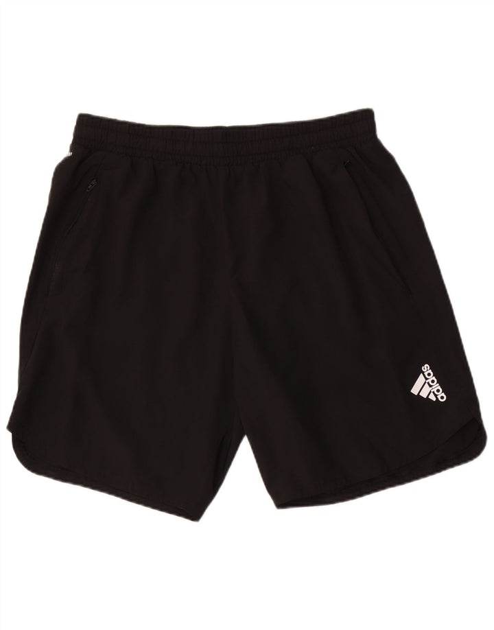 Pantaloncini sportivi da uomo ADIDAS grandi neri in poliestere