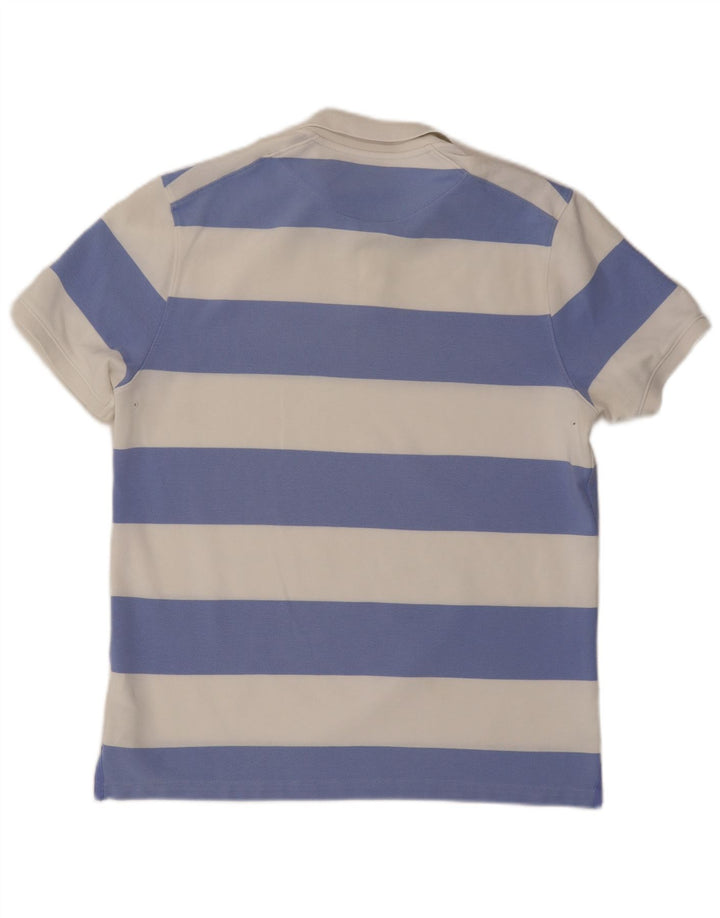 Polo da rugby da uomo Dri Fit NIKE, cotone a righe grandi bianche