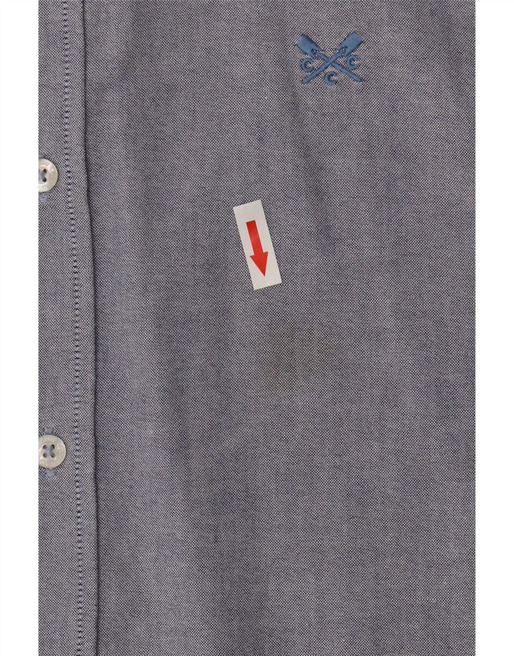 Crew Clothing Camicia slim fit da uomo piccola in cotone blu