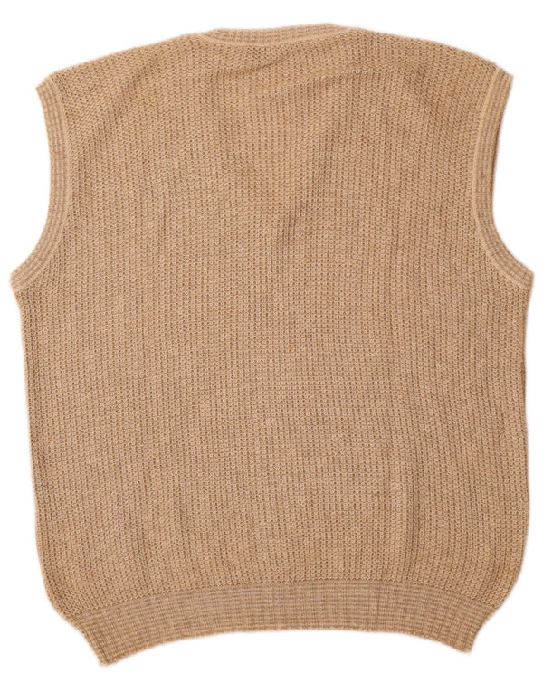 Canotta da uomo VINTAGE Canotta in lino beige medio