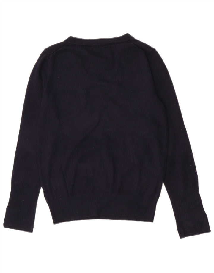 Maglione Zara da donna con scollo a V UK 10 piccolo blu navy