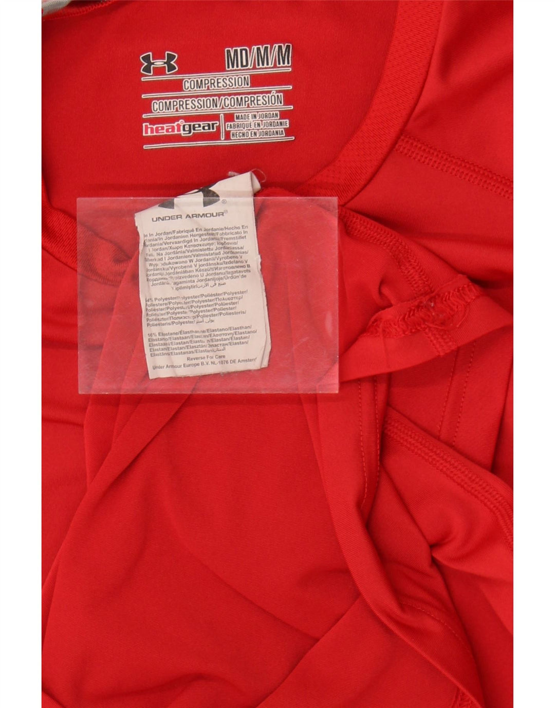 UNDER ARMOUR Womens T-Shirt Top UK 12 Medium Red Polyester Vintage Under Armour and Second-Hand Under Armour from Messina Hembry 