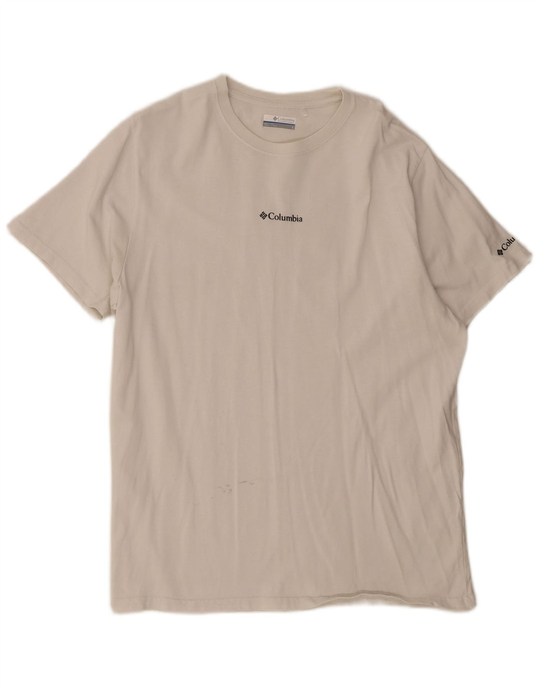 T-shirt grafica da uomo Columbia Top grande in cotone bianco