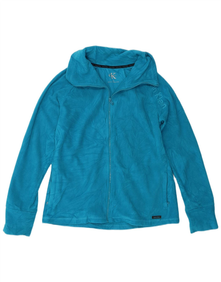 Giacca in pile da donna Calvin Klein UK 16 Large Blu Poliestere