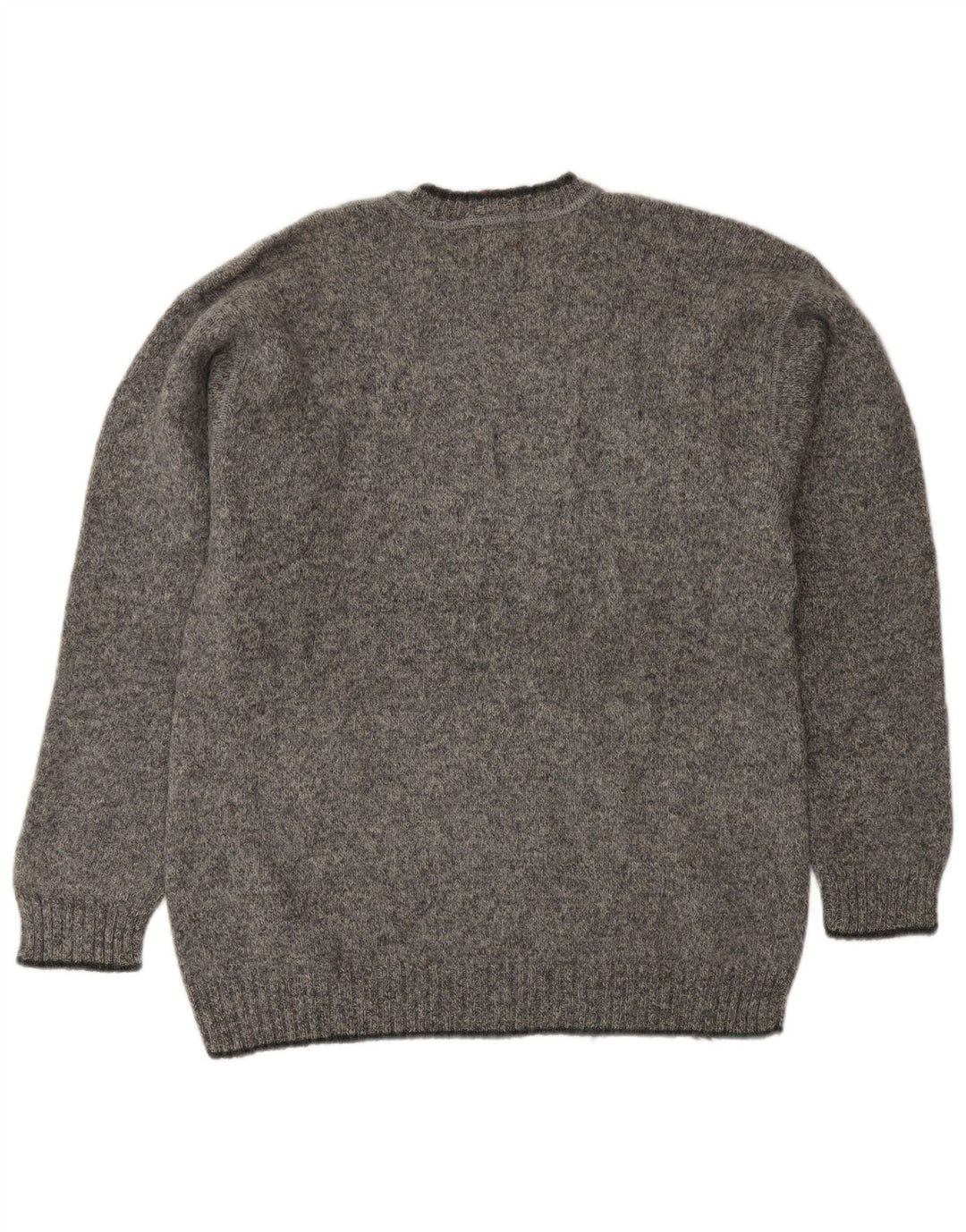 Maglione Kappa da uomo con scollo a V XL in lana screziata grigia