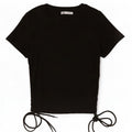 Top corto da donna Zara UK 12 poliestere nero medio
