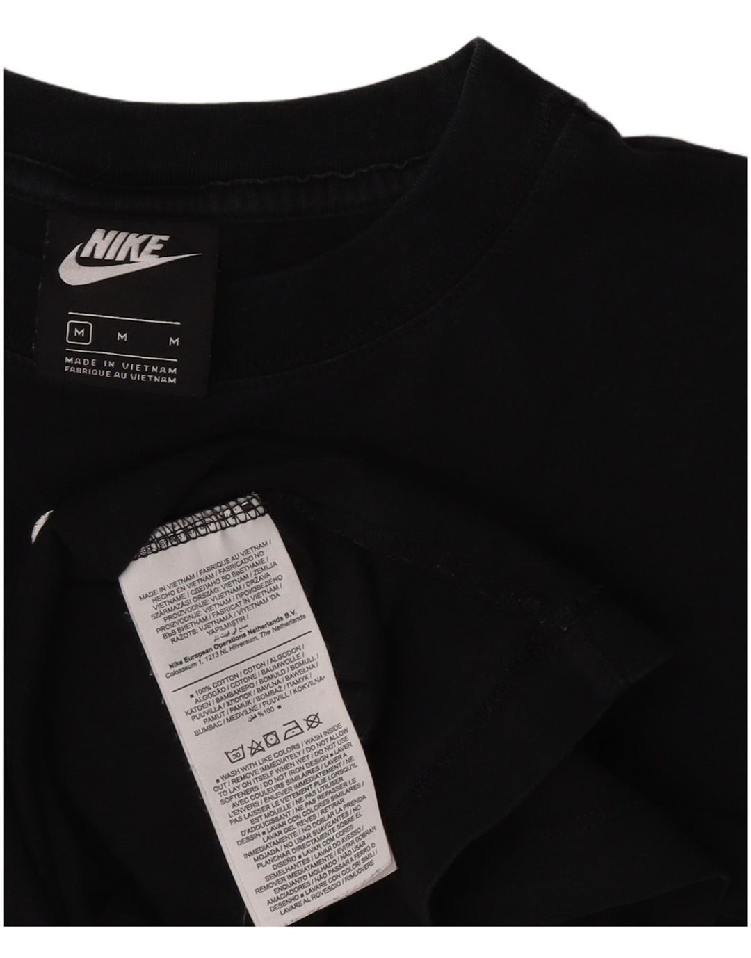 T-shirt da uomo Nike Top in cotone nero medio