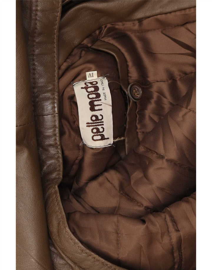 Giacca in pelle vintage da uomo UK 40 grande marrone