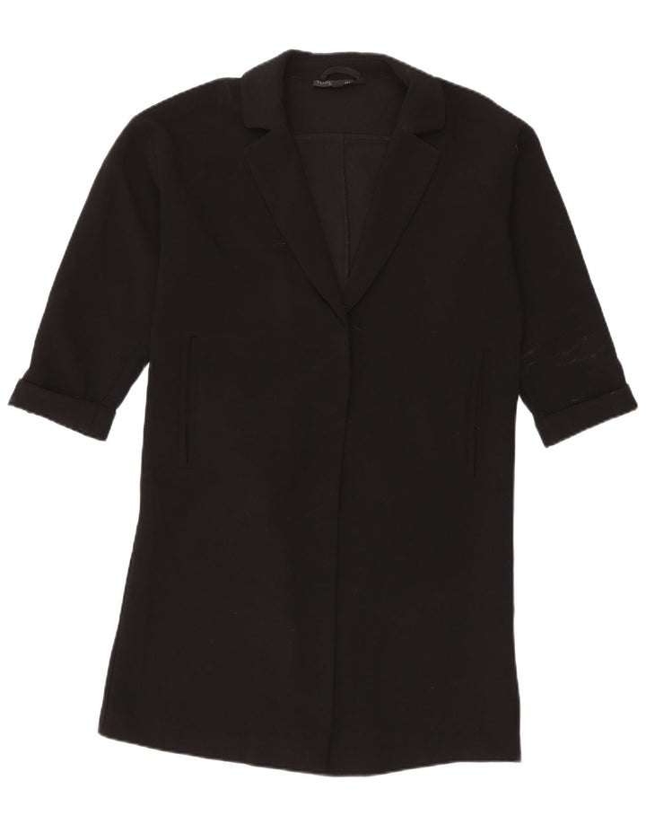 Giacca blazer oversize lunga da donna Topshop UK 10 piccola nera