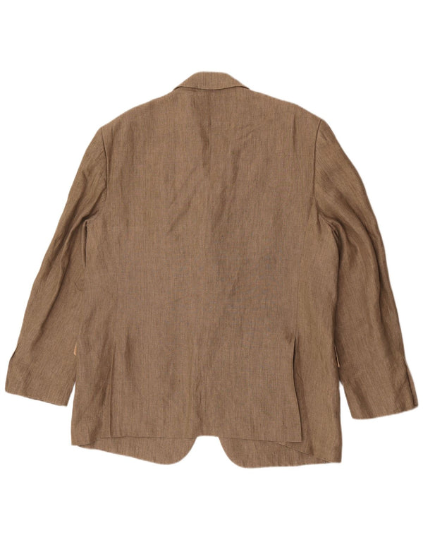 Giacca blazer slim da uomo a 3 bottoni San Remo IT 58 4XL viscosa marrone