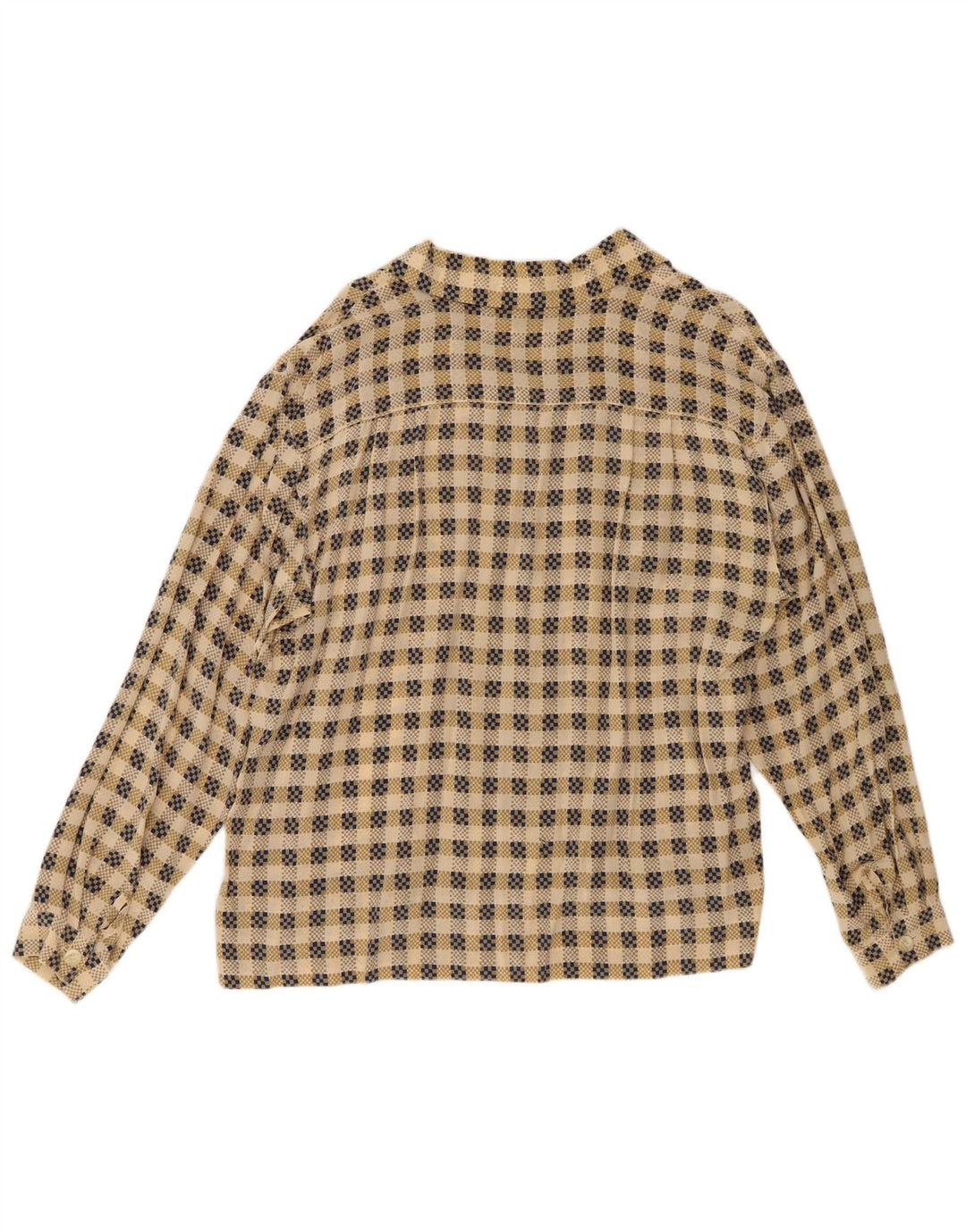 Camicia Donna cherie IT 52/54 2XL Seta a quadri Beige