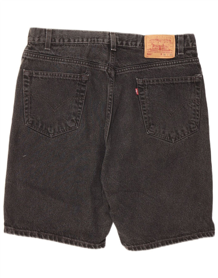 Pantaloncini di jeans Levi's da uomo 505 vestibilità regolare W36 grandi in cotone nero