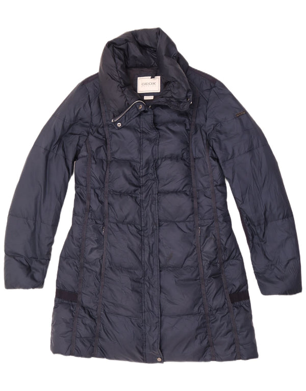 Cappotto imbottito da donna Geox UK 14 Large in poliestere blu navy