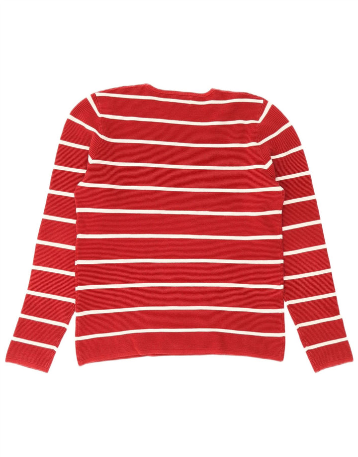 Maglione maglione girocollo da uomo Zara a righe rosse medie