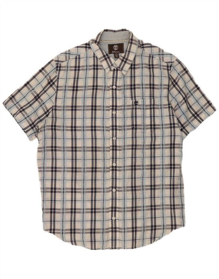 Camicia Timberland da uomo Earthkeepers vestibilità regolare a quadri bianchi grandi
