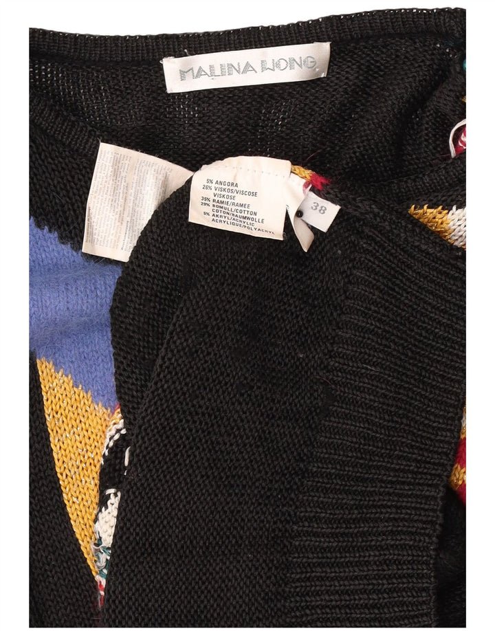 Maglione maglione girocollo da donna Malina Wong EU 38 medio nero retrò