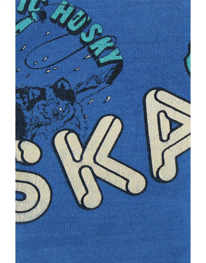 Felpa grafica da uomo Alaska, maglione grande blu