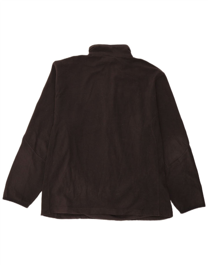 Maglione in pile Adidas da uomo con zip e collo XL in poliestere nero