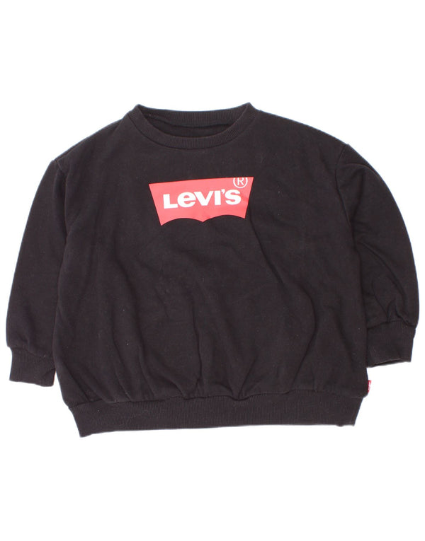 Levi's Baby Boys Felpa con grafica Maglione 18-24 mesi in cotone nero