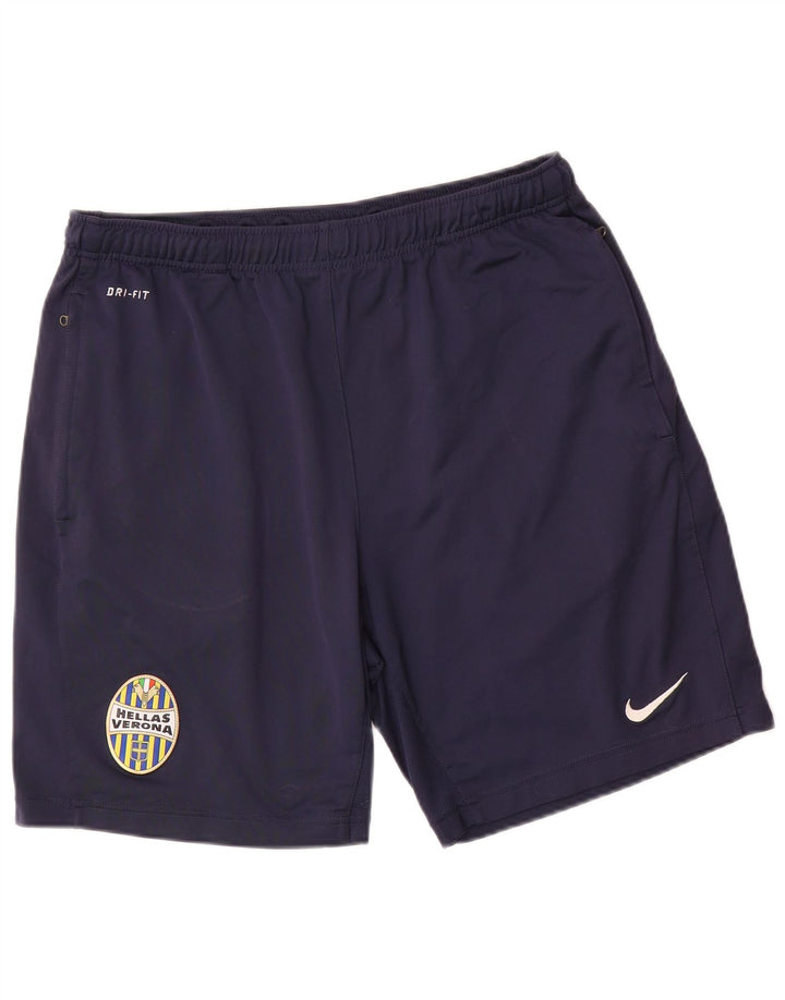 Pantaloncini sportivi Nike HELLAS VERONA da uomo, grandi, in poliestere blu navy