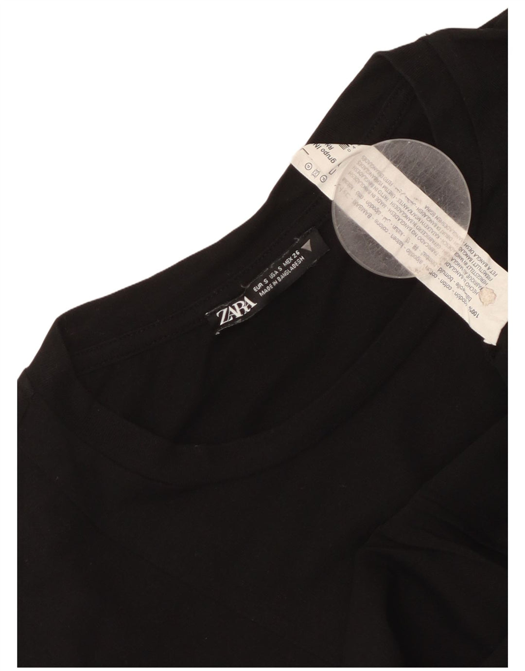 Camicetta da donna Zara Top UK 10 piccola in cotone nero