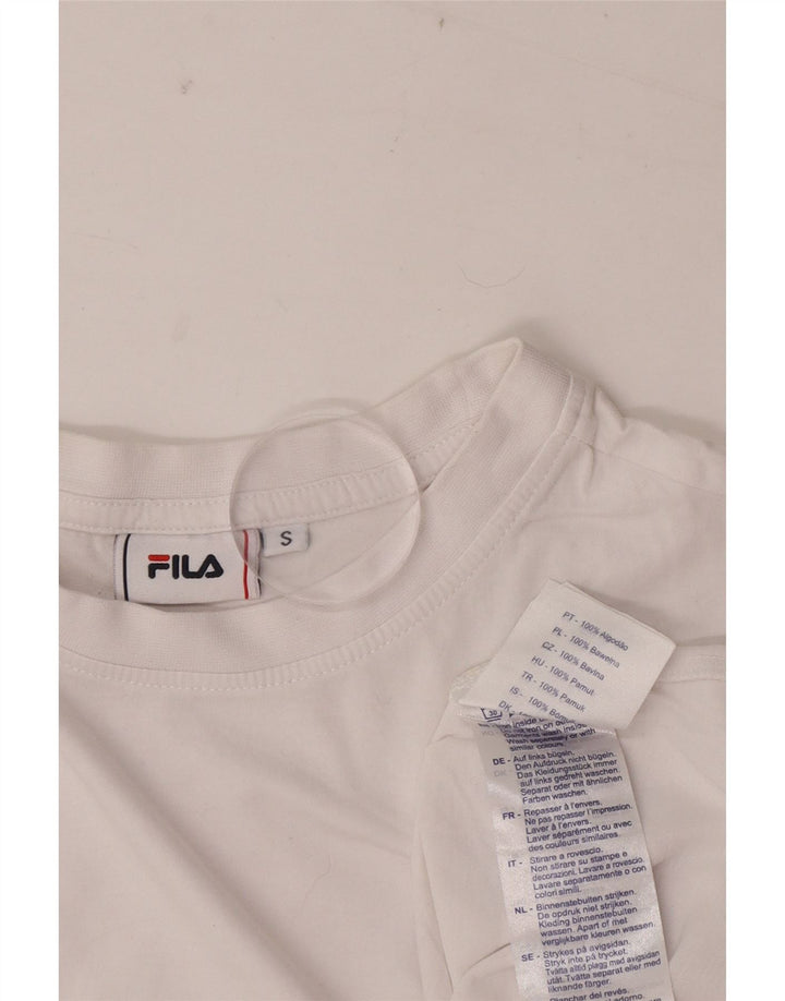 T-shirt Fila Uomo Top Small in cotone bianco