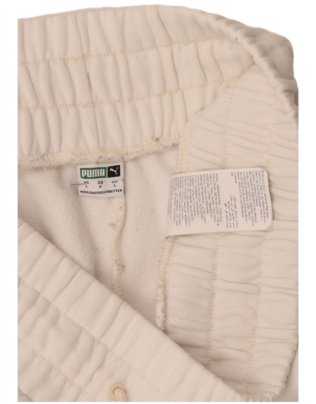 Pantaloni da tuta da uomo PUMA Joggers grandi in cotone bianco