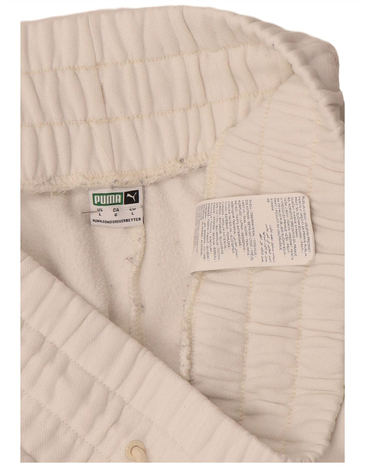 Pantaloni da tuta da uomo PUMA Joggers grandi in cotone bianco