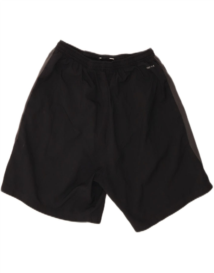 Pantaloncini sportivi Nike Dri Fit da uomo, poliestere medio nero