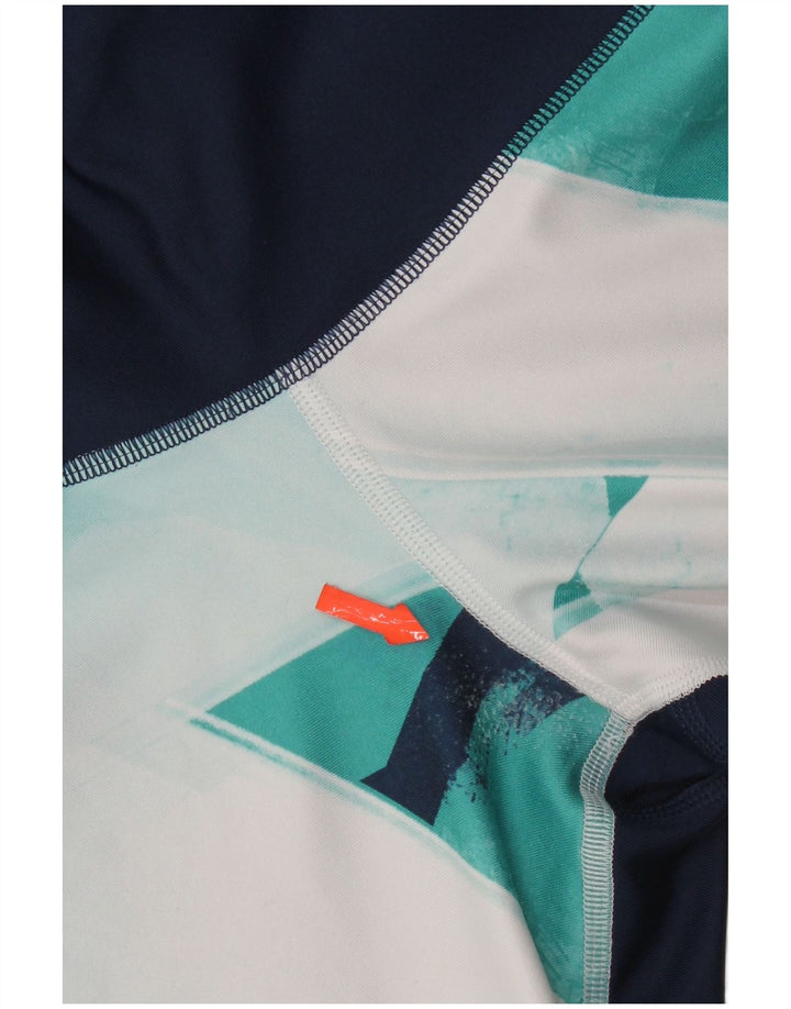 Leggings a compressione da donna Under Armour UK 12 Medium Turchese geometrico