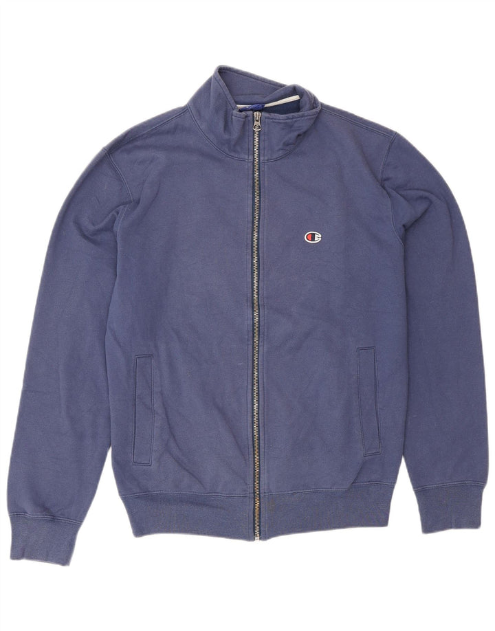 Giacca da ginnastica da uomo Champion piccola in poliestere blu navy