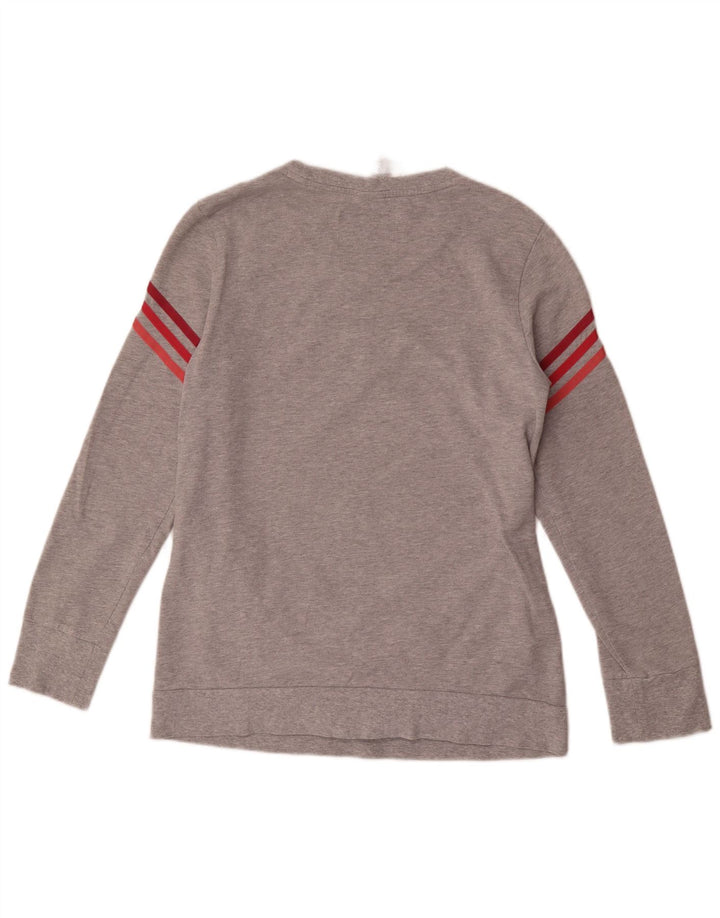 Felpa da donna Adidas Jumper UK 12/14 Cotone chiazzato grigio medio