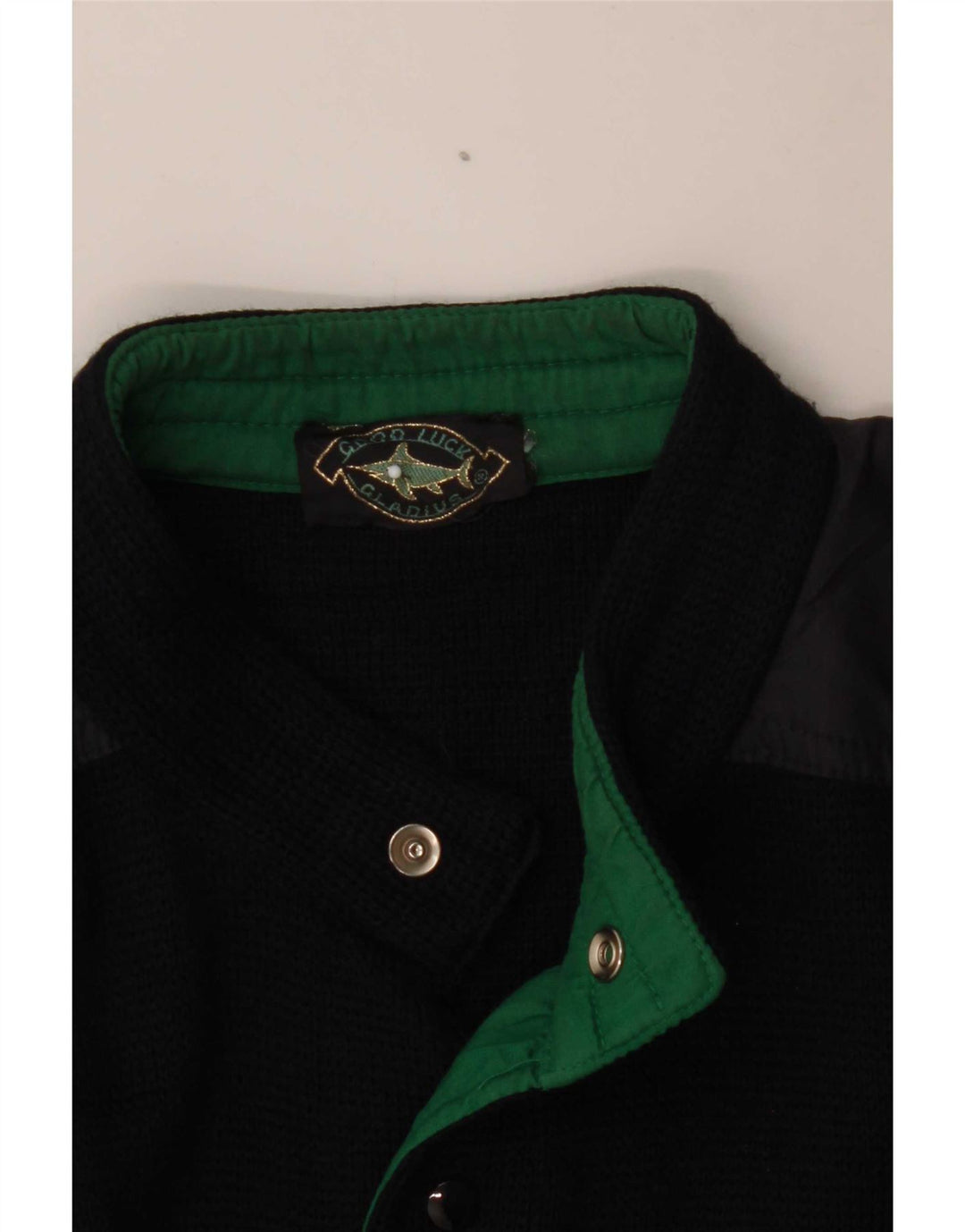 Maglione cardigan da uomo Good Luck Colorblock blu navy medio
